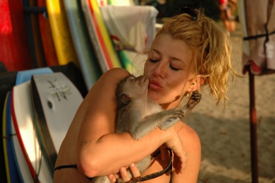 Surfer-Girl & Monkey