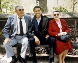 Barack Obama mit Großeltern